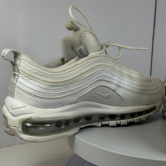 Nike Air Max 97 GS White Summit Sneakers Size 6Y Girls Kids - Picture 10 of 12